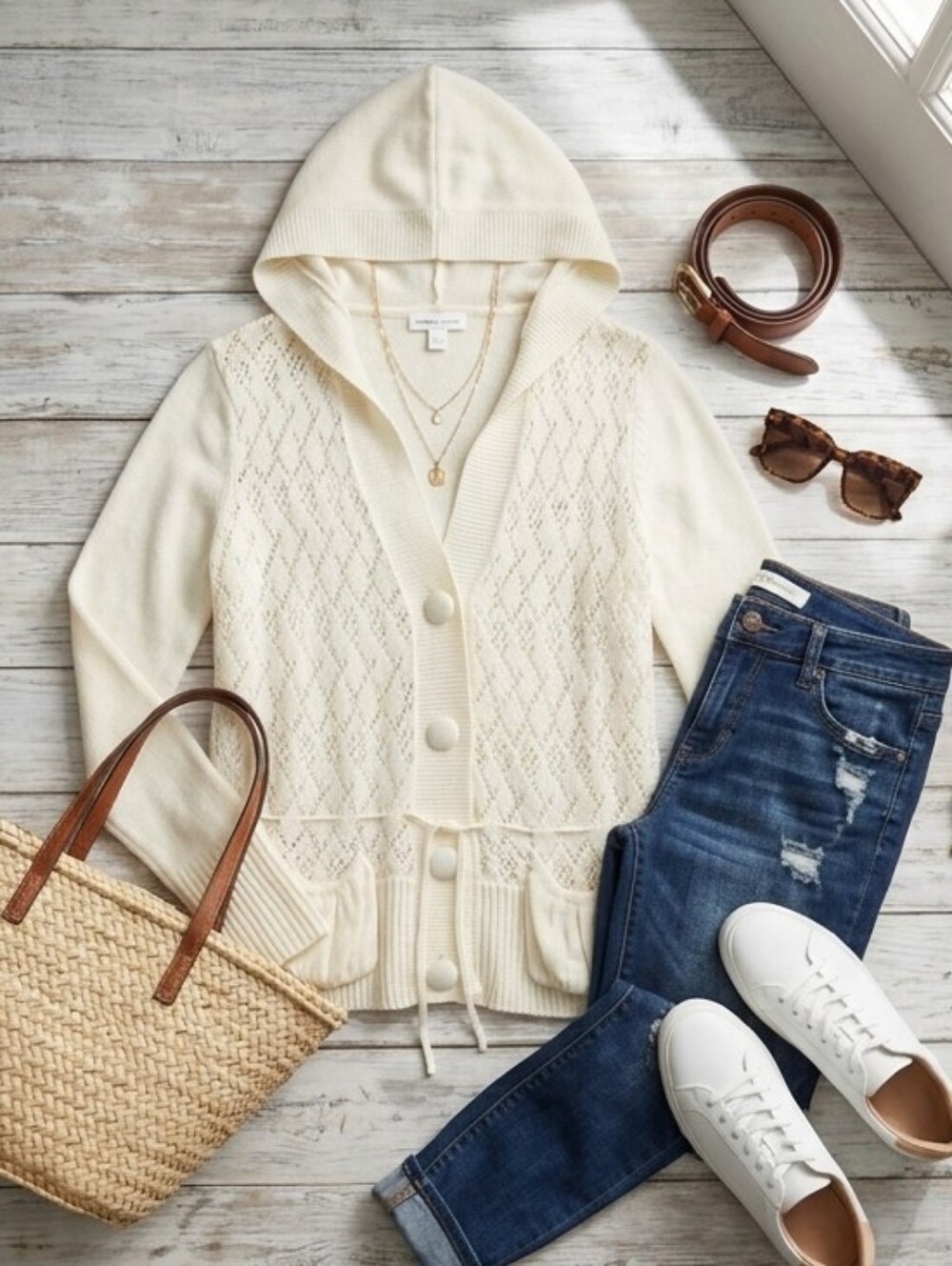 Apt9. Ivory Cardigan